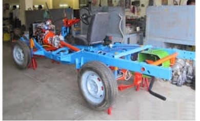 CAR CHASSIS ALL WHEEL DRIVE ACTUAL CUT SECTION