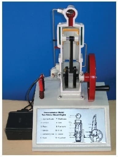 2 STROKE DIESEL ENGINE SECTIONAL WORKING MODEL